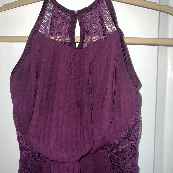 Weissman Pleated Purple Lace Dance Costume Size LC - Picture 5 of 16